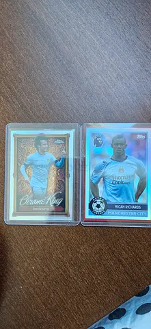 Two Manchester City Football Trading Cards - David Silva  Micah Richards