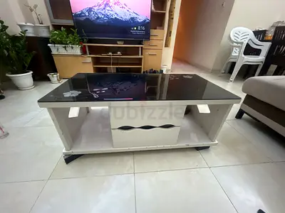 Glass Top Teapoy Table – Great Condition