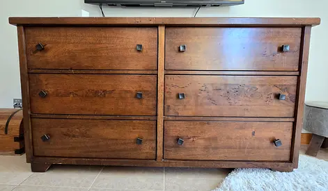 Crate and Barrel -Wooden chest of drawers