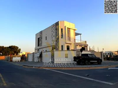 Luxury villa for sale in Al Helio 2. Elegant design featuring 4 spacious bedrooms and ultra-luxurious finishes in a strategic location in Ajman 🏡✨
