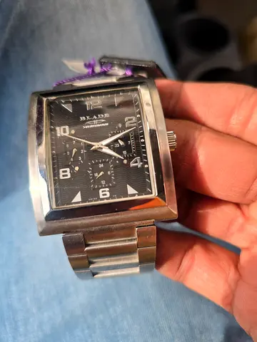 Blade Bl2563G Stainless Steel Mens Square Chronograph Watch
