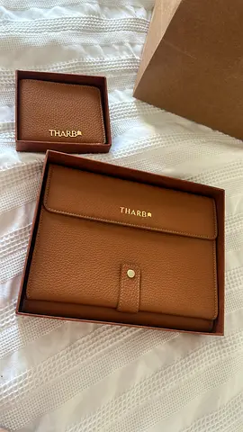 NEW THARB Luxury Leather Set: Notebook Sleeve    Bifold Wallet