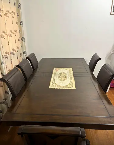 Wooden Dining table set with 6 chairs
