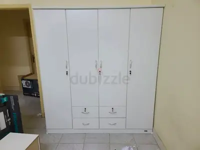 White 4-Door Wardrobe with Drawers Brand New