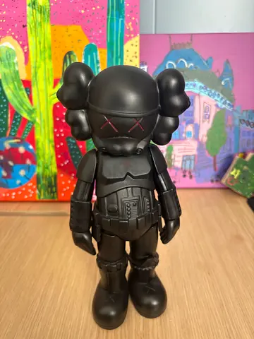 KAWS-Inspired Black Stormtrooper Art Figure