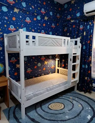 White Wooden Bunk Bed (Childrens) - Brand New