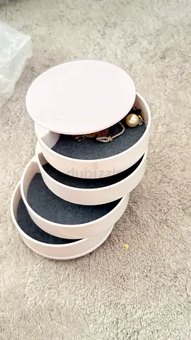 Stackable Round Jewelry Organizer with Multiple Trays
