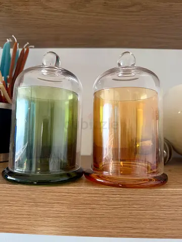 24 Glass Candle Jars with Lids – New – 520g Capacity