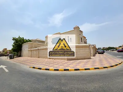 Luxury Villa for Sale in Al Muweihat 2 Ajman Corner Plot 5 Master Bedrooms Master Majlis 2 Master Living Rooms Large Yard Prime Location