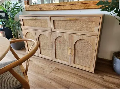 Rattan arch cabinet
