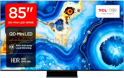 TCL 85 Android Smart QLED Mini LED TV - 4K, 85QM8B