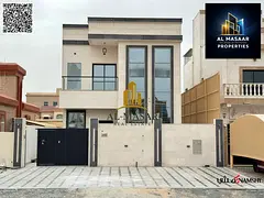 Villa for sale next to Ajman Academy, Al Muwaihat 2. Luxury, prime location, and ideal spaces for fa
