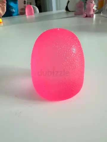 Pink gumdrop squishy, slow rising (pretty hard)