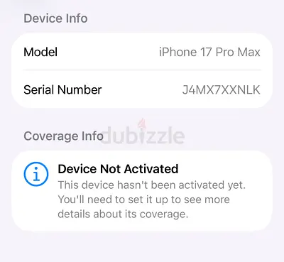 iPhone 17 Pro Max - Unactivated, Excellent Condition