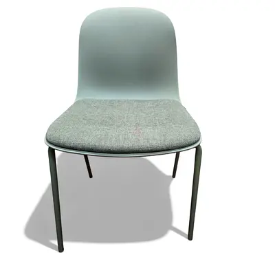 Modern Minimalist Dining/Accent Chair with Fabric Seat Cushion