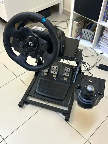 Logitech G923 Racing Wheel + Pedals + Shifter on Stand - Good Condition- ps5