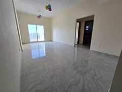 One bedroom and living room, brand new, for annual rent in Al Jurf, Ajman. Excellent finishing, prim