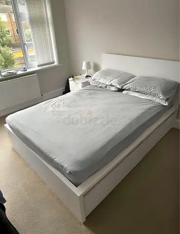 ikea malm king size bed with ikea mattress like new
