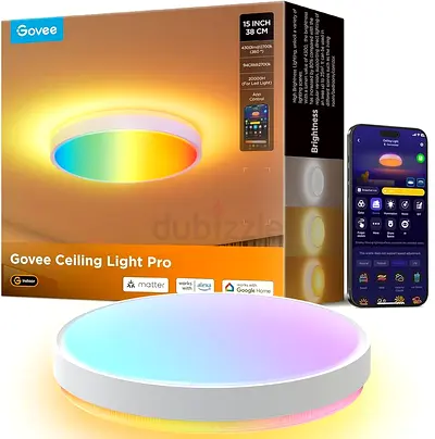 Govee Smart Ceiling Light 4300LM, RGBIC LED Ceiling Light Fixture Works with Matter,