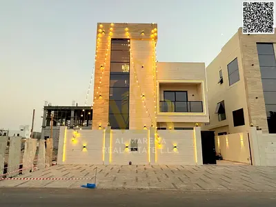 Luxury villa for sale in Al Helio 2. Elegant design featuring 5 spacious bedrooms and ultra-luxurious finishes in a strategic location in Ajman 🏡✨