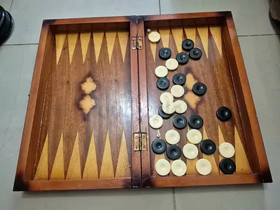 Heavy Wood Antique Backgammon