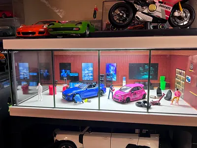 Diecast car with display