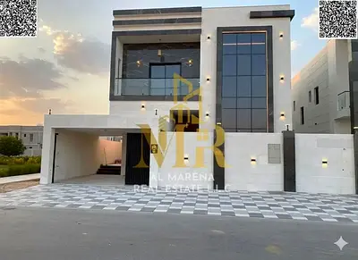 Modern villa in Al Bahia, 5 master bedrooms, elegant design, price includes registration fees