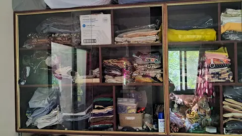 Wall mounted wooden show case or cabinets.