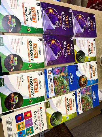 NEET preparation books bundle — Biology, Botany, Zoology, Chemistry  Physics (Class 11-12)