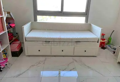 IKEA Hamnes daybed with 3 big storage drawers and 2 IKEA mattresses.