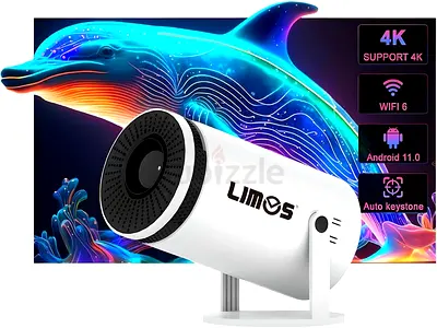Limos,Smart,4K,PortableProjector,LM010,Speaker,Mirroring,WiFi,Bluetooth5.0,HomeCinema,FreeDelivery