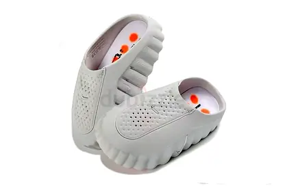 White Slip-On Foam Clogs — Lightweight Comfort Mules