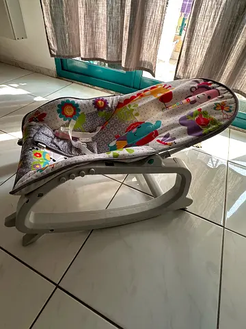 Lightweight Multi functional baby rocker/seat with colorful cushion