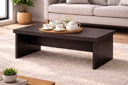 Modern Wooden Office Coffee Table – Walnut Center Table for Living Room and Office UAE