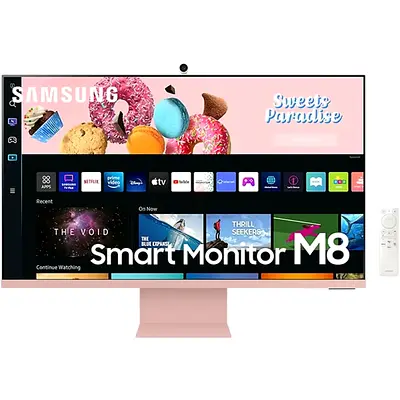 Samsung Smart Monitor 32″ Flat, UHD, VA Panel, Smart TV, IoT Hub, USB-C, 60Hz, 4ms (LS32BM80PUMXUE)