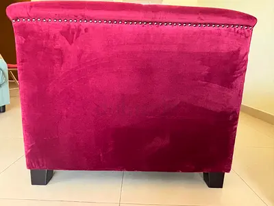 Two Single Spacious Velvet Sofas