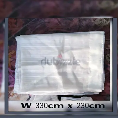 Stripe Sheer see thru Curtains   Width - 3.30 mtr / Height 2.30 mtr.  Call / Whats App