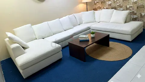 White color the one brand Ushape sofa