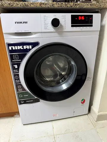7KG Front Load Washing Machine – White | Like New (1 Year Use) | 16 Programs