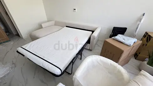 Ikea gronlid L shape sofa bed with mattress