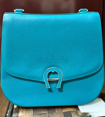 Aigner Turquoise Leather Shoulder Bag — Gently Used