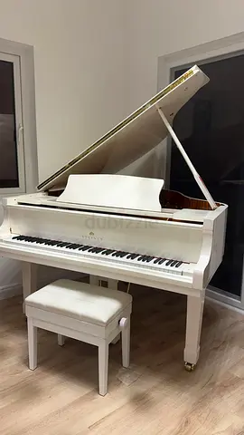 White Grand Piano - Never Used, Pedals Still Wrapped, WITH Bench!