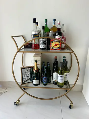 Gold bar cart