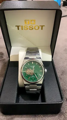 Tissot Automatic Mens Copy Watch with Green Dial - Stainless Steel