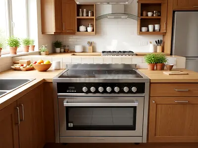 Compomatice 5 burners full electric digital cooking range latest version 90cm