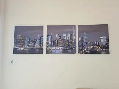 Three-panel New York City Skyline Canvas Wall Art