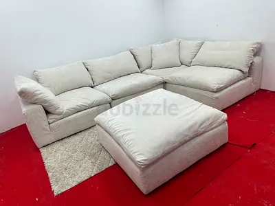 As like new condition marina home luscious sofa with footstool