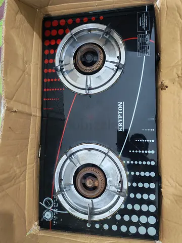Krypton 2-Burner Glass Gas Hob - Good Working Condition