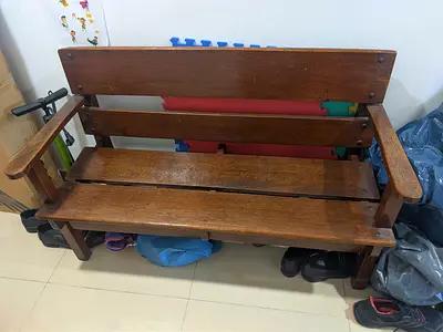 Wooden bench sturdy