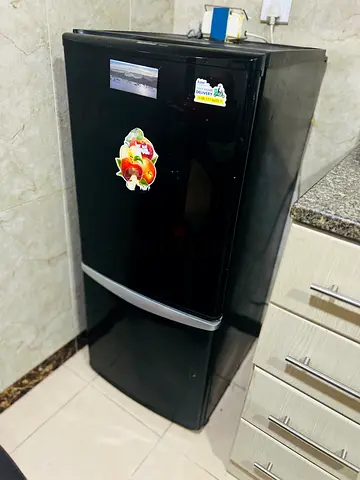 National Double Door Refrigerator - Black - Good Condition